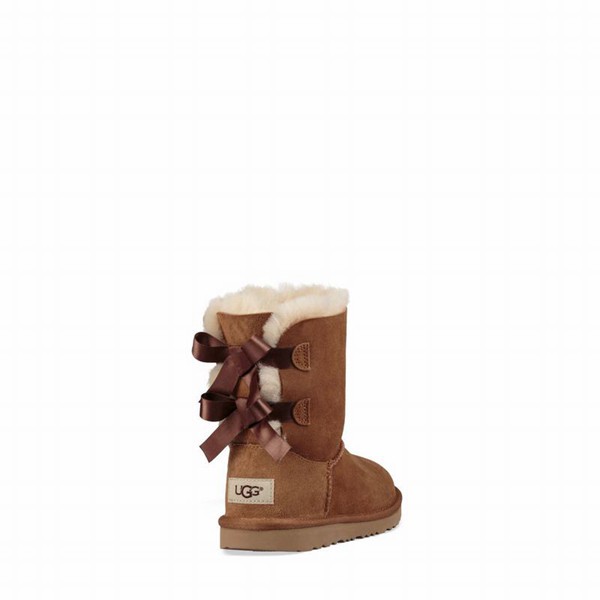 Brown UGG Bailey Bow Ii Boots For Girl | UK 00958
